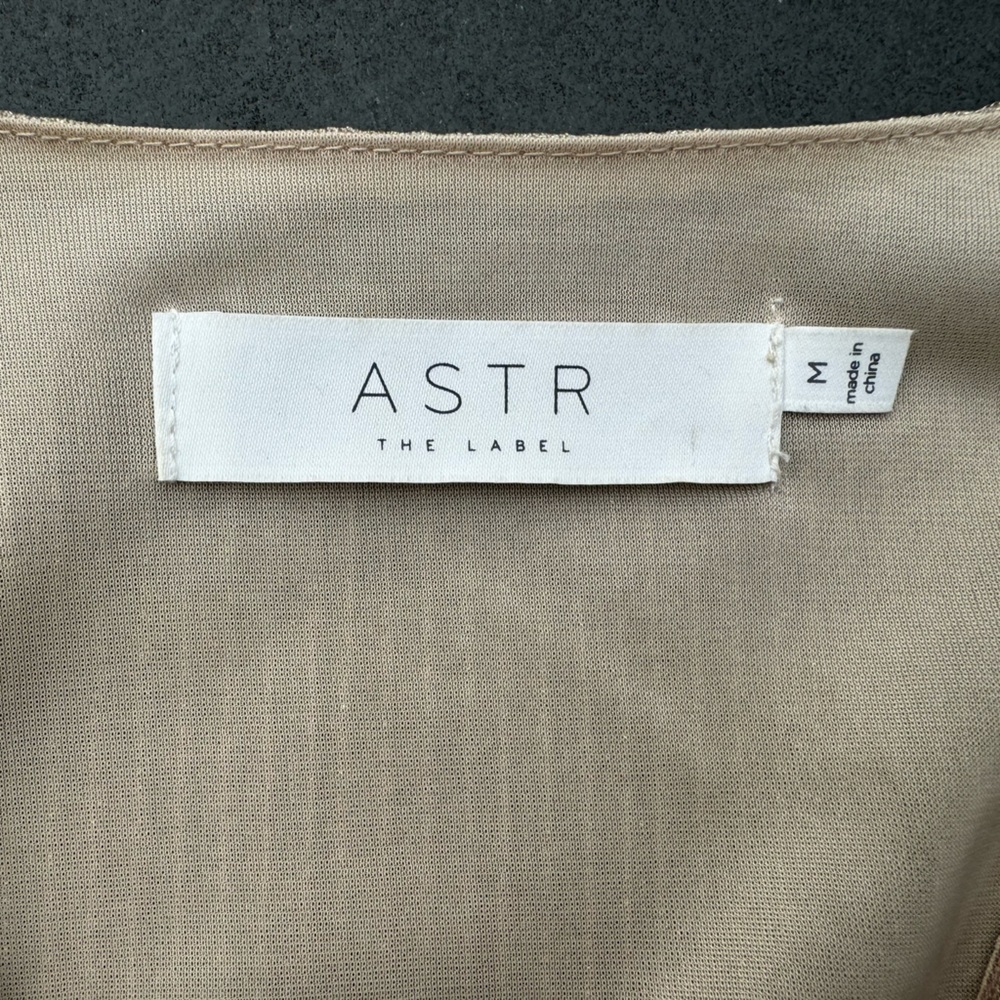 ASTR the Label Pleated Long‎ Sleeve Surplice Red and Gold Top Size M - Picture 4 of 5